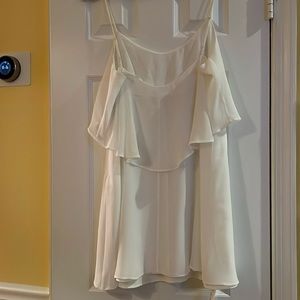 White flowy BCBG mini dress